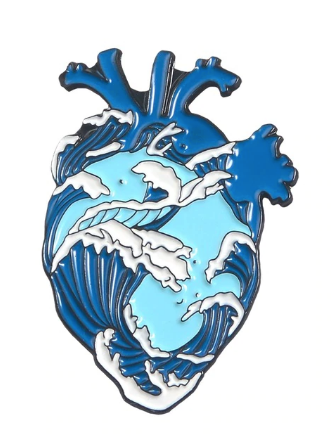 Heart Wave Pin