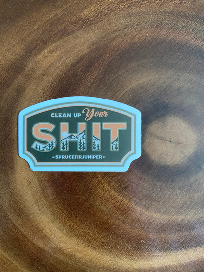 Clean Up Sticker