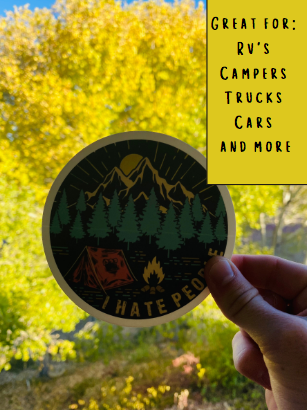 I hate people Sticker- The BIGGY