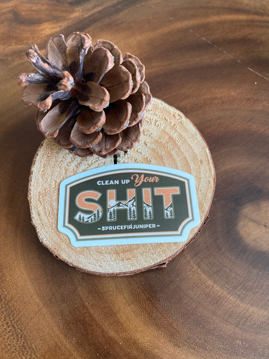 Clean Up Sticker
