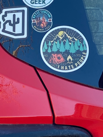 I hate people Sticker- The BIGGY