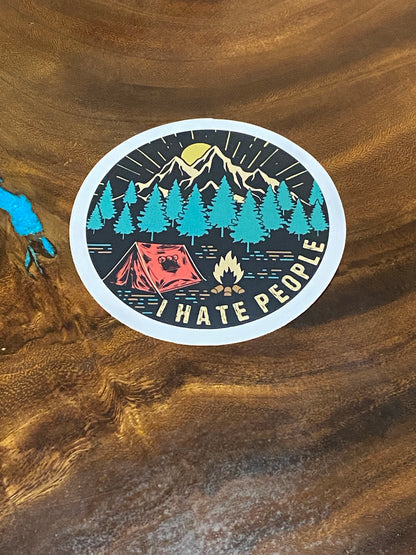 I hate people Sticker- The BIGGY